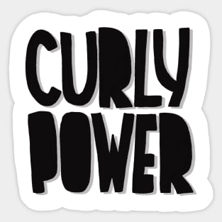 Curly power Sticker